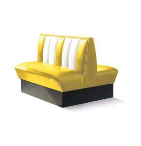 Classic Retro Diner Bank Bel Air HW120 DB Geel