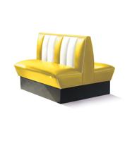 Classic Retro Diner Bank Bel Air HW120 DB Geel