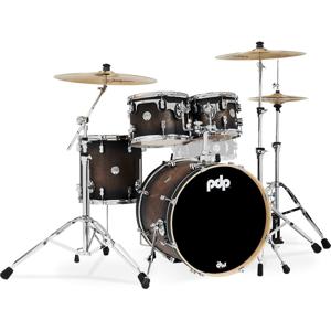 PDP Drums Concept Maple 4-Piece Satin Charcoal Burst 4d. shellset