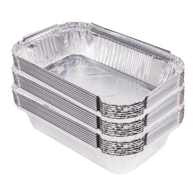 BBQ grill-schalen - 24x - aluminium - 17 x 10.5 x 4 cm - barbecue / oven