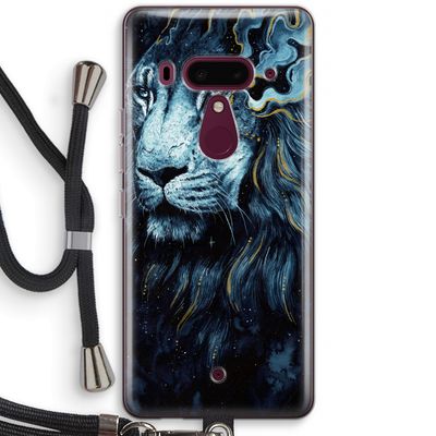 Darkness Lion: HTC U12+ Transparant Hoesje met koord