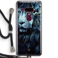 Darkness Lion: HTC U12+ Transparant Hoesje met koord