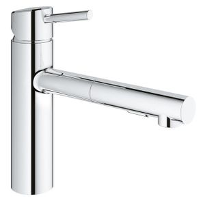 GROHE Concetto Keukenkraan - uittrekbare uitloop - 2 straalsoorten - chroom 30273001