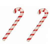 Kerst decoratie - 2x stuks - opblaasbare snoepstok - zuurstok - 90 cm - pvc