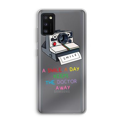 Smile: Samsung Galaxy A41 Transparant Hoesje