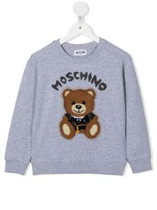 Moschino Kids sweat en coton à logo imprimé - Gris