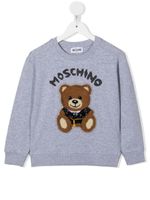 Moschino Kids sweat en coton à logo imprimé - Gris - thumbnail