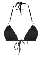 Saint Laurent haut de bikini à détails de chaine - Noir - thumbnail