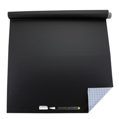Krijtbord folie - 45 x 100 cm - zwart - zelfklevend - krijtbord - krijt - inclusief stift