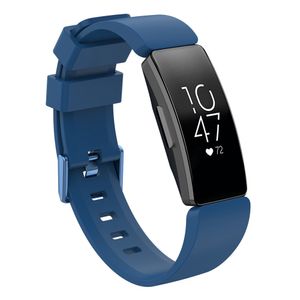 Bandje geschikt voor Fitbit ACE 2 - Maat L - Bandje - Horlogebandje - Siliconen - Donkerblauw