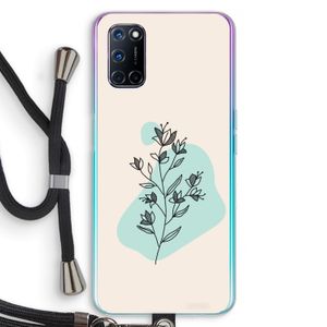Violets are blue: Oppo A92 Transparant Hoesje met koord
