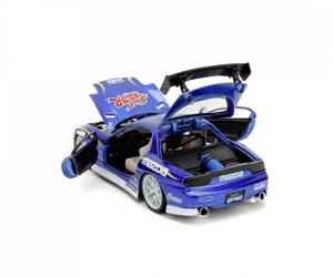 JADA TOYS Street Fighter 1993 Mazda RX7 met Chun-Li figuur Kant-en-klaar model Personenauto (model)