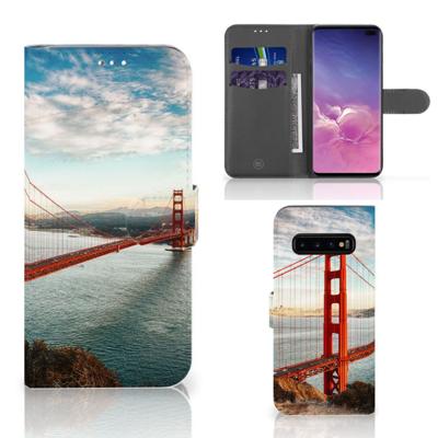 Samsung Galaxy S10 Plus | Flip Cover | Golden Gate Bridge