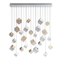 Bomma Pyrite 26 pcs Square Hanglamp - 13x goud 13x zilver - thumbnail