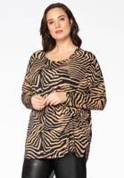 Yoek Shirt met knoopdetail | Bruin | Maat 54/56 Yoek Shirt met knoopdetail | Bruin | Maat 54/56