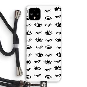 Eye pattern #2: Pixel 4 XL Transparant Hoesje met koord
