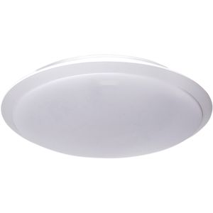 LED Plafondlamp - Aigi Ashly - Opbouw Rond 18W - Natuurlijk Wit 4000K - Mat Wit - Aluminium