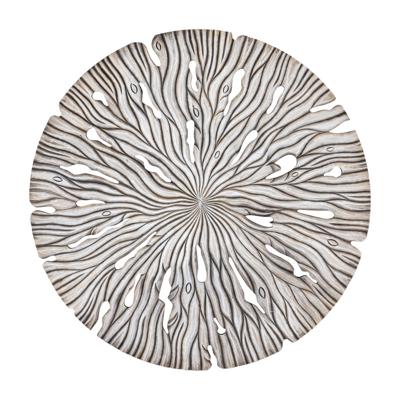 Bonte Cream MDF wandpaneel gegolfd gesneden rond L