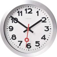 NeXtime NE-3998AR Wandklok Dia. 19 Cm, Geborsteld Aluminium, 'Station'