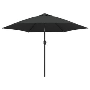 The Living Store Tuinparasol Zonbescherming - 300 x 225 cm - LED-verlichting - Antraciet