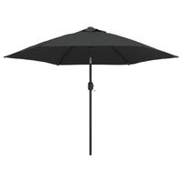 The Living Store Tuinparasol Zonbescherming - 300 x 225 cm - LED-verlichting - Antraciet - thumbnail