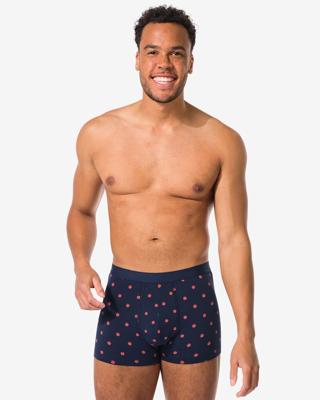 HEMA Korte Herenboxers Chili - 3 Stuks Donkerblauw (donkerblauw)