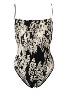 TOTEME maillot de bain à imprimé graphique - Noir