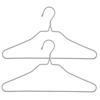 5Five Kledinghangers - 20x - metaal - grijs - 39 x 22 cm - kleerhangers