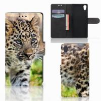 Sony Xperia XA1 | Telefoonhoesje | Met pasjeshouder | Baby Luipaard Sony Xperia XA1 | Telefoonhoesje | Met pasjeshouder | Baby Luipaard