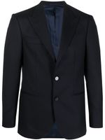 D4.0 blazer en laine à simple boutonnage - Bleu