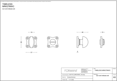 FORMANI | toiletgarnituur messing ongelakt | Formani | TIMELESS | MRK37MWC
