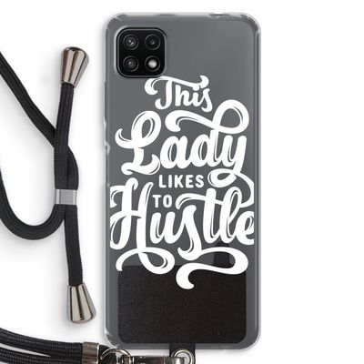 Hustle Lady: Samsung Galaxy A22 5G Transparant Hoesje met koord