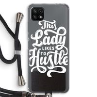 Hustle Lady: Samsung Galaxy A22 5G Transparant Hoesje met koord