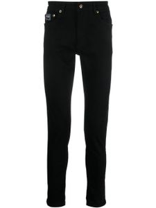 Versace Jeans Couture pantalon en coton à patch logo - Noir