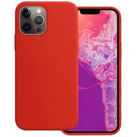Basey iPhone 14 Pro Max Hoesje Siliconen Hoes Case Cover -Rood