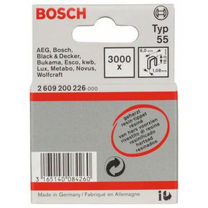 Bosch Accessories 2609200226 Nieten met smalle rug Type 55 3000 stuk(s) Afm. (l x b) 19 mm x 6 mm