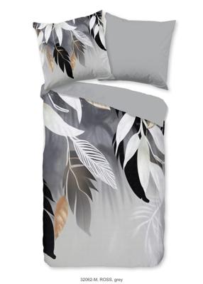 Pure Dekbedovertrek "bladeren" - Grijs - (135x200 cm) - Microfiber Pure Dekbedovertrek "bladeren" - Grijs - (135x200 cm) - Microfiber