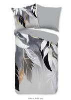 Pure Dekbedovertrek "bladeren" - Grijs - (135x200 cm) - Microfiber