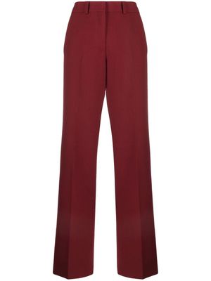 QUIRA pantalon en laine à coupe droite - Rouge