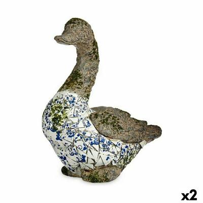 Decoratief tuinfiguur Eend Polyresin 17 x 42 x 40 cm (2 Stuks)