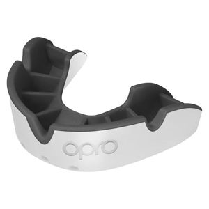 OPRO 790007 Silver Superior Fit Mouthguard - White/Black - JR