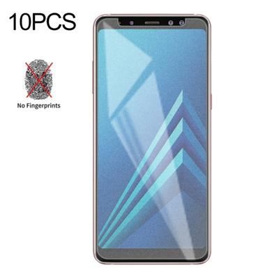 10 stuks non-Full matte Frosted gehard glas film voor Galaxy A8 PLUS (2018)