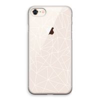 Geometrische lijnen wit: iPhone 8 Transparant Hoesje