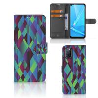 OPPO A72 | OPPO A52 | Book Case | Abstract Green Blue