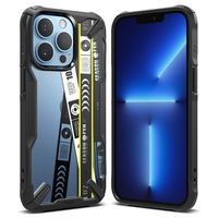 Ringke Fusion X Design iPhone 13 Pro Hybrid Case - Ticket Band / Zwart - thumbnail