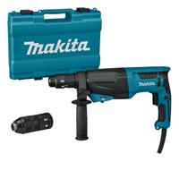 Makita HR2670FT Combihamer SDS-Plus 3,0J + verwisselbare boorkop 230V in koffer