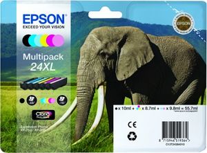 Huismerk Epson 24XL (T2438) Inktcartridges Multipack (zwart + 5 kleuren)