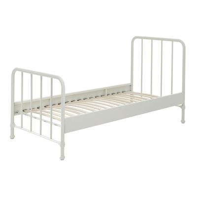 Leen Bakker - Vipack Bed Bronxx - 90x200 Cm - Metaal - Wit - 208x98.5x110 Cm