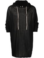 Rick Owens hoodie mi-long en coton biologique - Noir