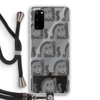 Cats: Samsung Galaxy S20 Transparant Hoesje met koord